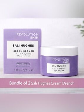 Sali Hughes Cream Drench Moisturizer Bundle of 2 NEW 50ml